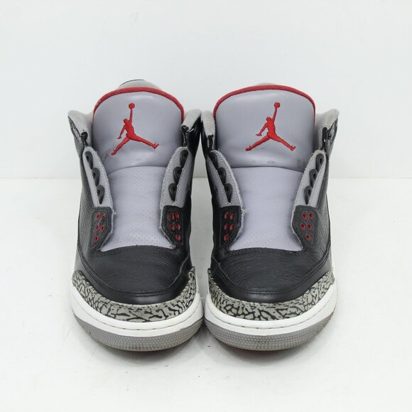 NIKE AIR JORDAN 3 RETRO BLACK-FIRE RED-CEMENT GRAY MEN'S SHOE SNEAKER SIZE 9 - Picture 1 of 8
